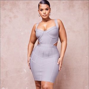 NWT Plus size Grey Bandage Dress